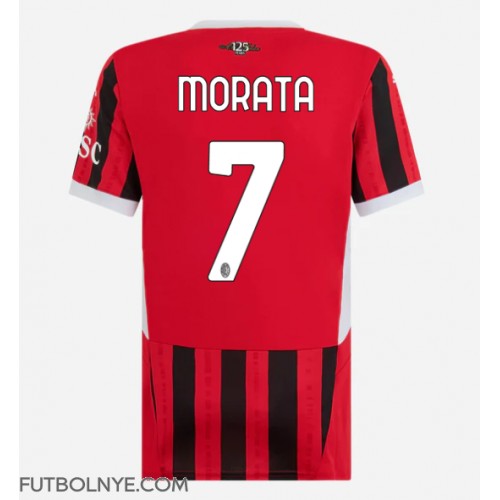 Camiseta AC Milan Alvaro Morata #7 Primera Equipación para mujer 2024-25 manga corta